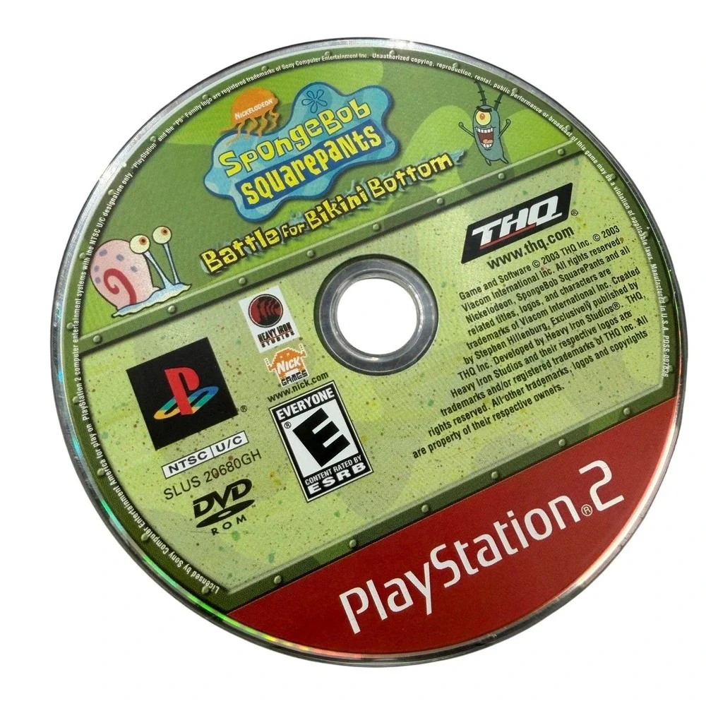 SpongeBob SquarePants Battle for Bikini Bottom  PS2 Disc and Case Only